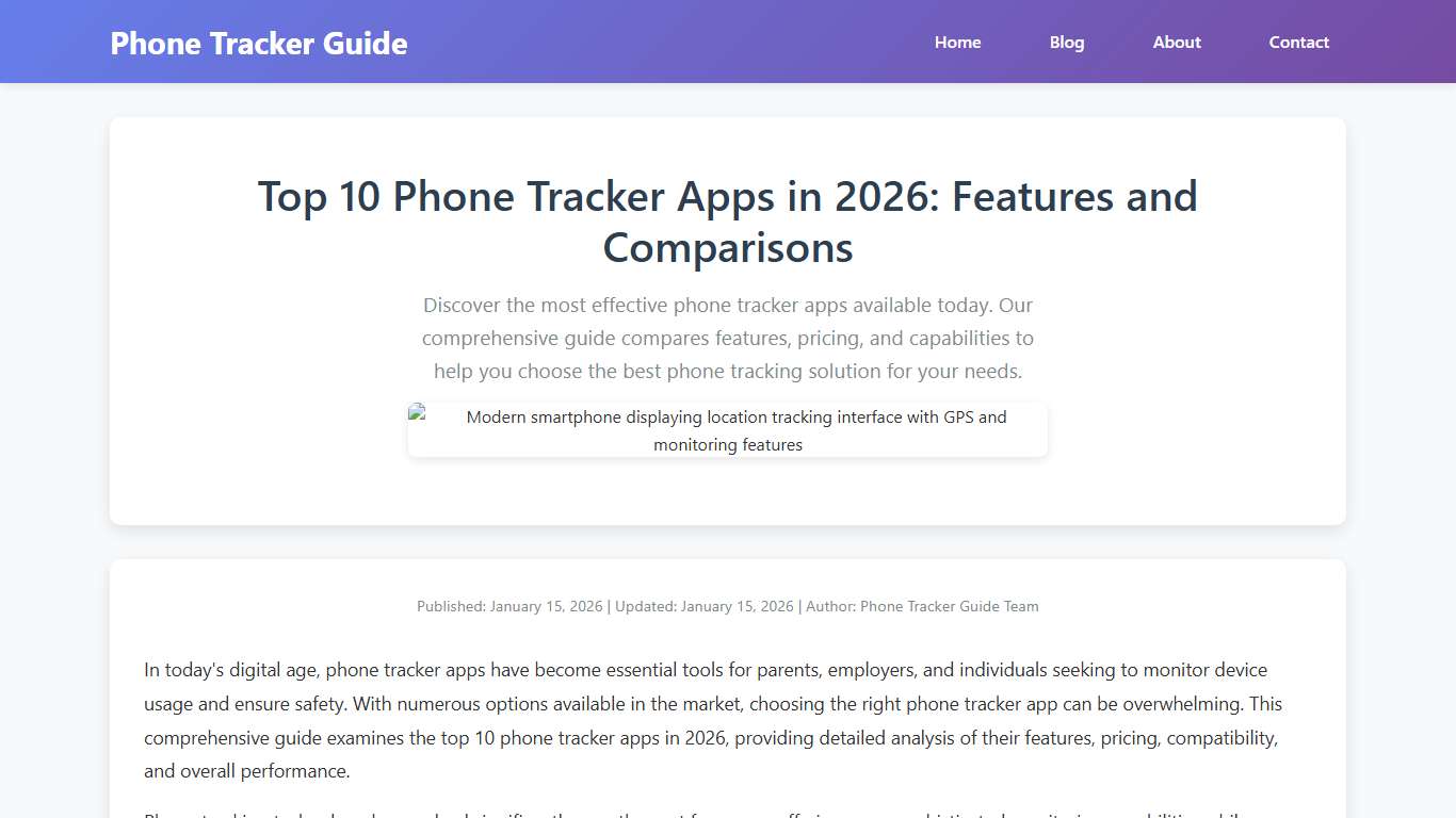 Top 10 Phone Tracker Apps in 2026: Features and Comparisons | Phone Tracker Guide